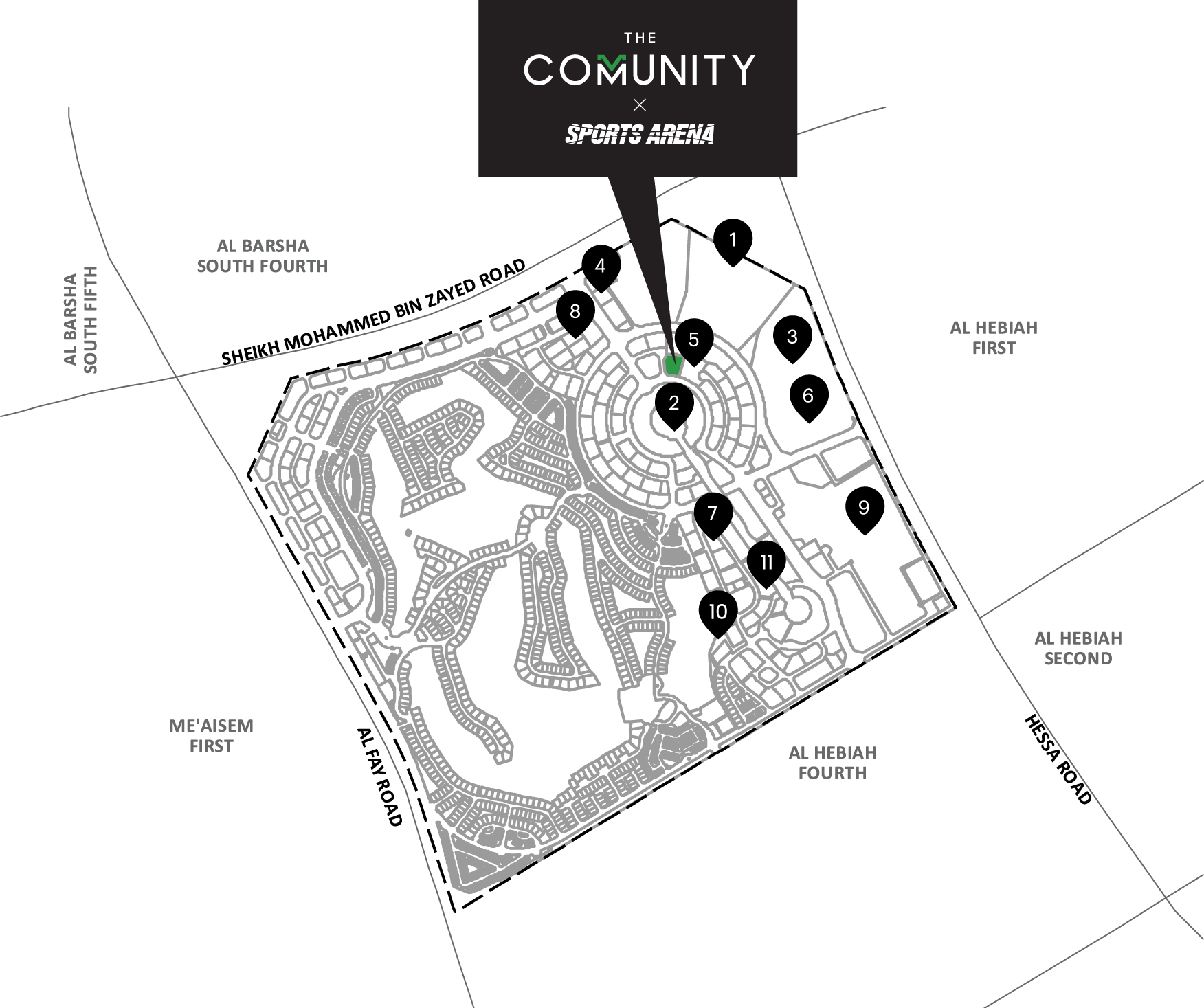 The Community Sports Arena Vicinity Map